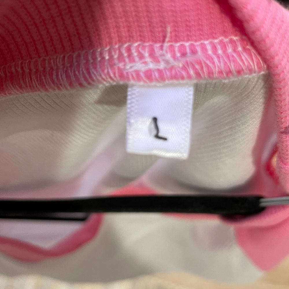 Halara pink and white ribbed tee - Never Worn - Picture 3 of 3